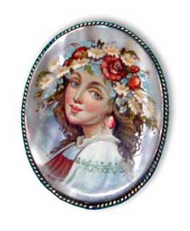 Russian souvenirs brooch