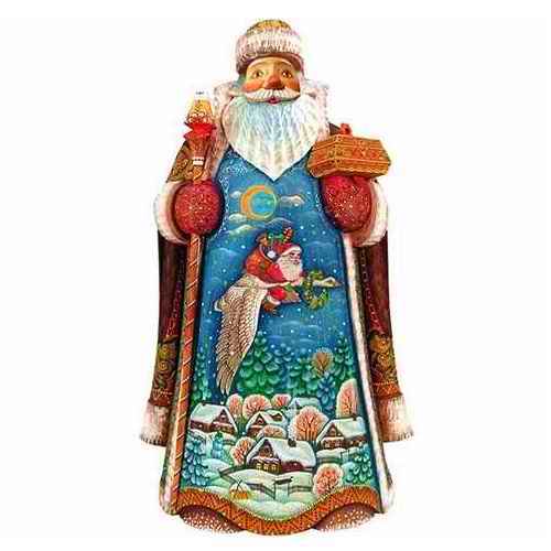 Russian gifts and souvenirs Carved Santa