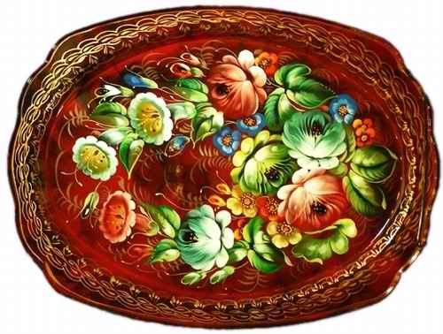 Russian souvenirs Zhostovo trays