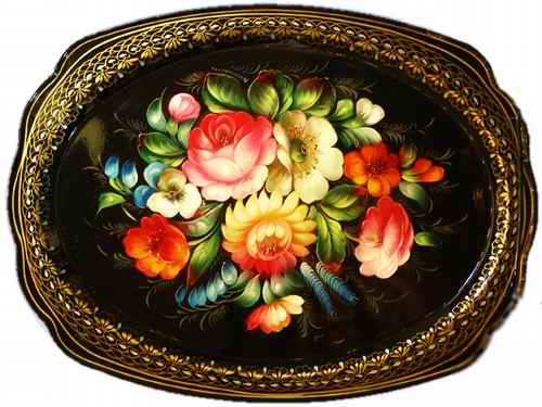 Russian souvenirs Zhostovo trays